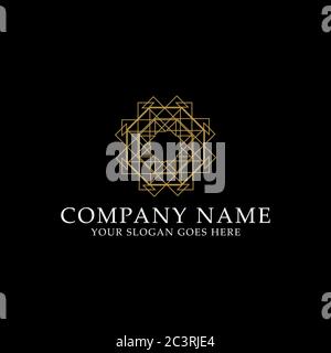 Luxury abstract logo design, can used hotel and spa logo brand Stock Vector
