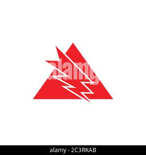 thunder geometric triangle logo vector Stock Vector