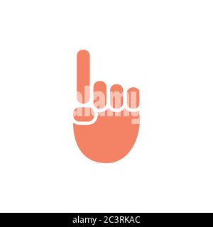 number one finger geometric design symbol vector Stock Vector