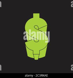 letter s money dollar simple design symbol vector Stock Vector