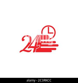 fast delivery 24 hour symbol vector Stock Vector