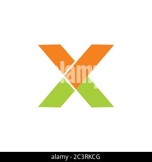 Creative black letter VX v x logo with leading lines and road concept ...