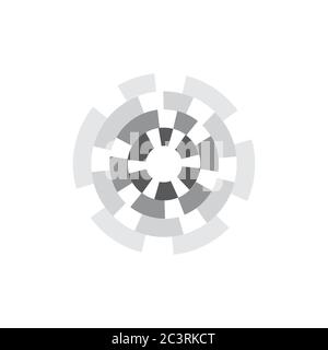 circle abstract gradient dart target logo vector Stock Vector