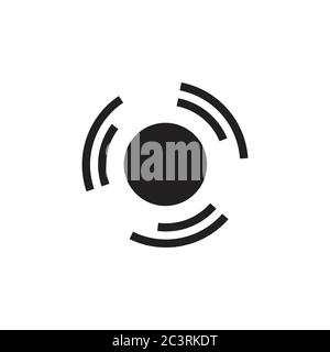 circle sound waves motion design logo vector Stock Vector