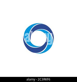 colorful curves circle rotation logo vector Stock Vector Image & Art ...
