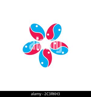 circle water colorful logo vector Stock Vector