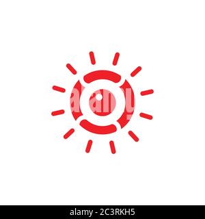 simple geometric sun light simple design vector Stock Vector