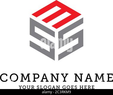 SMS hexagonal logo template, connection logo vector, It is good for your company, corporate Stock Vector