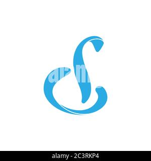 letter d curves ribbon 3d flat logo vector Stock Vector