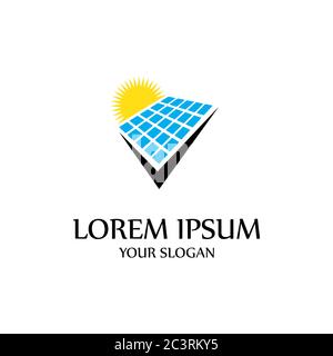 Solar Power Energy Logo Vector Illustration can use for your trademark, branding identity or commercial brand Stock Vector
