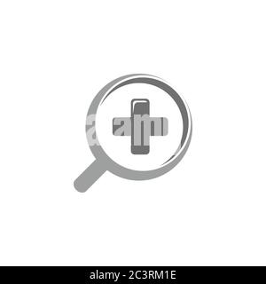 searching for medical treatment symbol vector Stock Vector