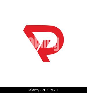 abstract letter d p geometric arrow design logo vector Stock Vector