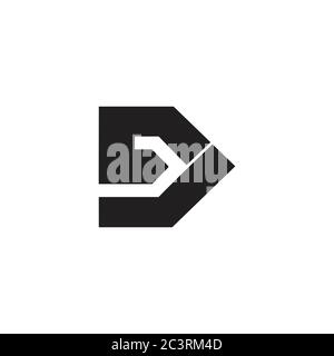 abstract letter L simple geometric arrow line logo vector Stock Vector ...