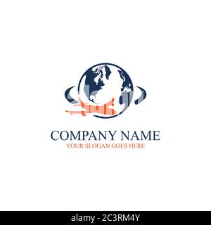 , plane tour vector illustration, fix for your travel,hotel logo Stock Vector