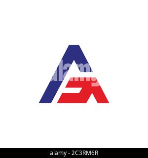 abstract letter ag geometric arrow up design logo vector Stock Vector