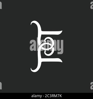 letter e linked spiral shape logo vector Stock Vector Image & Art - Alamy