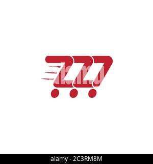 letter m shopping cart geometric design symbol logo vector Stock Vector