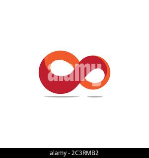 3d curves infinity design logo vector Stock Vector