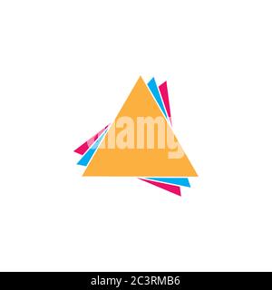 colorful triangle paper decoration vector Stock Vector