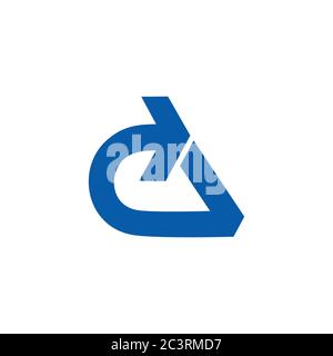 abstract letter c d geometric arrow design logo vector Stock Vector