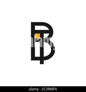 letter tb linked geometric line logo vector Stock Vector