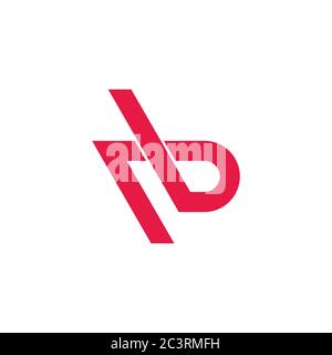 letter rb simple overlapping lines symbol logo vector Stock Vector