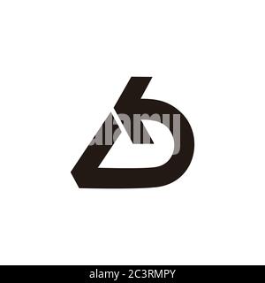 abstract letter b d geometric arrow design logo vector Stock Vector