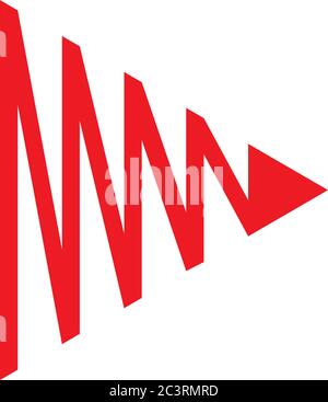 triangle motion arrow line geometric design vector Stock Vector