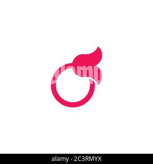circle rotation flower ring geometric logo vector Stock Vector