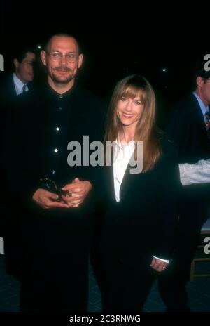 Hollywood, California, USA 30th October 1995 Cinematographer Janusz Kaminski and actress Holly Hunter attend Paramount Pictures' 'Home for the Holidays' Premiere on October 30, 1995 at Paramount Studios in Hollywood, California, USA. Photo by Barry King/Alamy Stock Photo Stock Photo