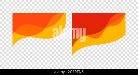 Wavy design element. Decor for brochure, banner, booklet, poster, flyer, business card. Abstract color wave, curve element, creative shape. Vector illustration Stock Vector