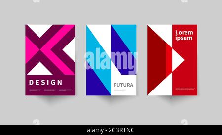Minimalistic geometric poster, minimal cover template, A4 brochure, swiss style vector graphic design Stock Vector