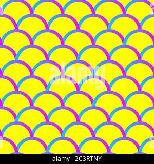 Mermaid sweet seamless pattern for textile, print. Fish scales background for wrapping paper. Vector pattern for birthday or wedding invitations Stock Vector