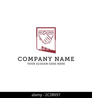 sign agreement logo design icon, It is good for your company, corporate Stock Vector