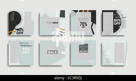 Geometric shape banner template that can be edited for social media posts. vector design Stock Vector