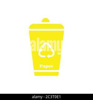 Garbage sorting paper - material separation, sorting Zero waste Stock Vector