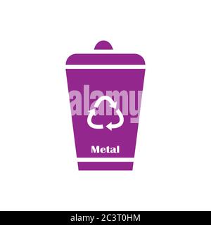 Metal waste sorting - material separation, sorting Zero waste Stock Vector