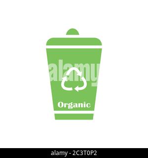 Garbage sorting oranically - material separation, sorting Zero waste Stock Vector