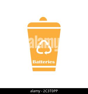 Battery waste sorting - material separation, sorting Zero waste Stock Vector