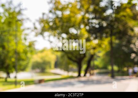green park blur bokeh background Stock Photo - Alamy