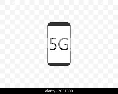 5g, wireless, phone icon. Vector illustration, flat design. Stock Vector