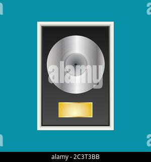 Flat vinyl disk. Stock Vector