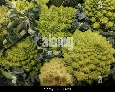 Vegetable - Romanesco cabbage for sale Stock Photo