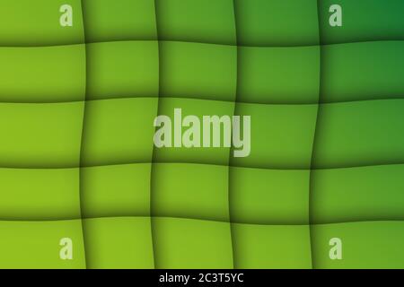 Abstract Green 3D Gradient Paper Cut Background Stock Vector