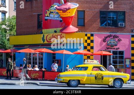 Caliente west Village restaurant in Greenwich Village Manhattan, New York, USA. Is a terrace bar pub café diner restaurant in United States of America Stock Photo