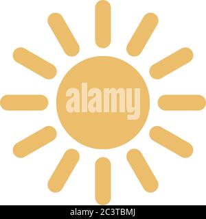 sun icon , flat vector eps10 Stock Vector
