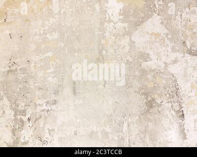 Beige low contrast scratched smooth decorative plaster concrete textured background. Abstract soft neutral antique artistic backdrop texture to your c Stock Photo