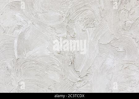 Light gray low contrast smooth decorative plaster concrete textured background. Abstract soft neutral antique artistic backdrop texture to your concep Stock Photo