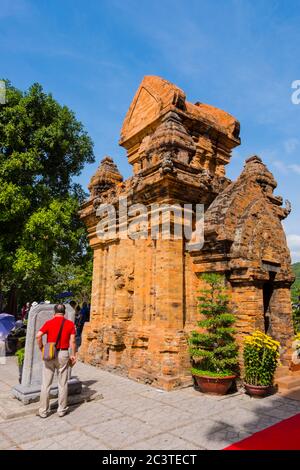 Thap Tay Bac, Northwest Tower, Thap Po Nagar, Po Nagar towers, Vinh Tho district, Nha Trang, Vietnam, Asia Stock Photo