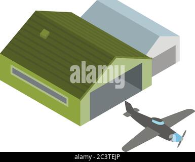Plane icon, isometric style Stock Vector